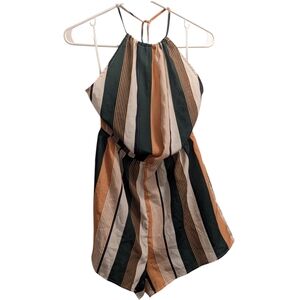 💥 SHEIN Striped Halter Romper L (8/10)